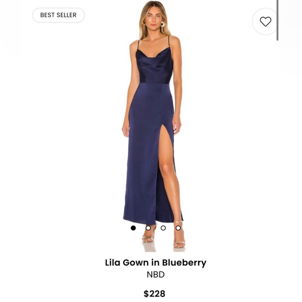 Lila Gown in Blueberry